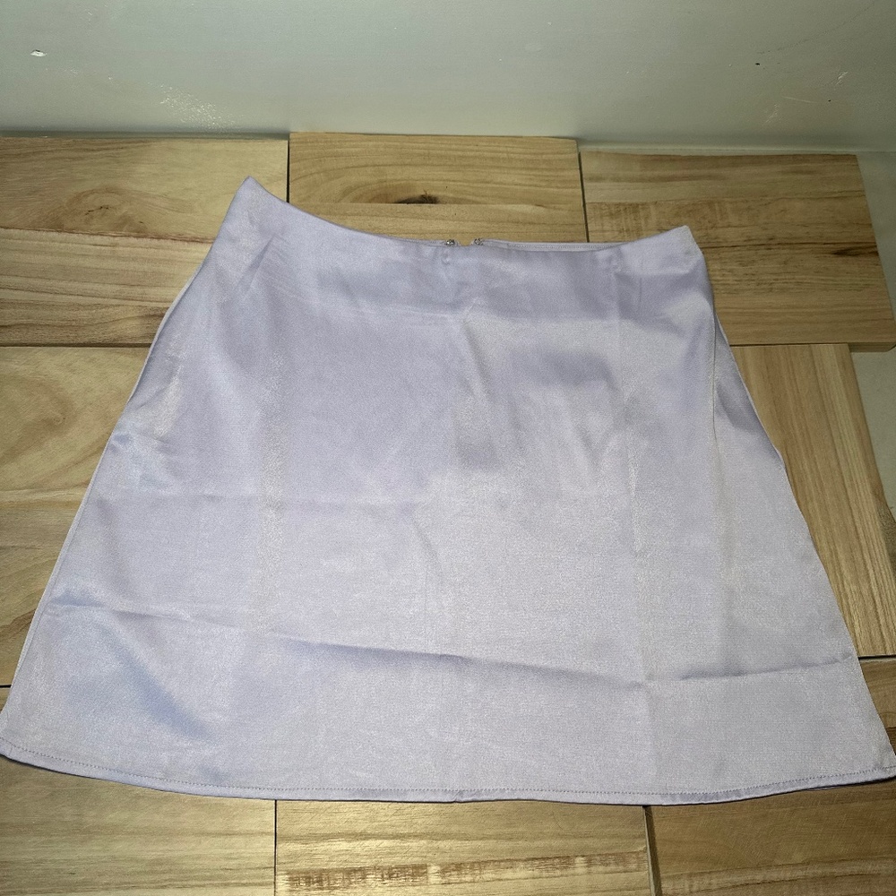 WeWoreWhat Lilac Satin Mini Slip Skirt